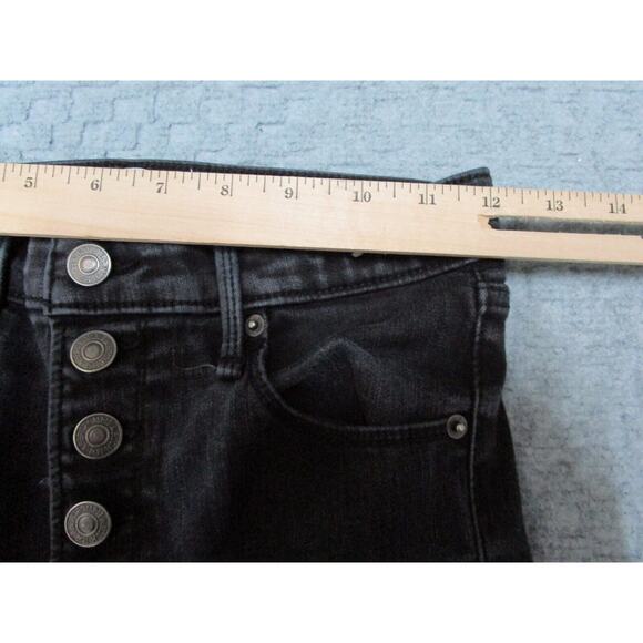 Abercrombie & Fitch Jeans Womens 2/26 Black Skinny Ankle High Rise Denim Capsule - Picture 5 of 11